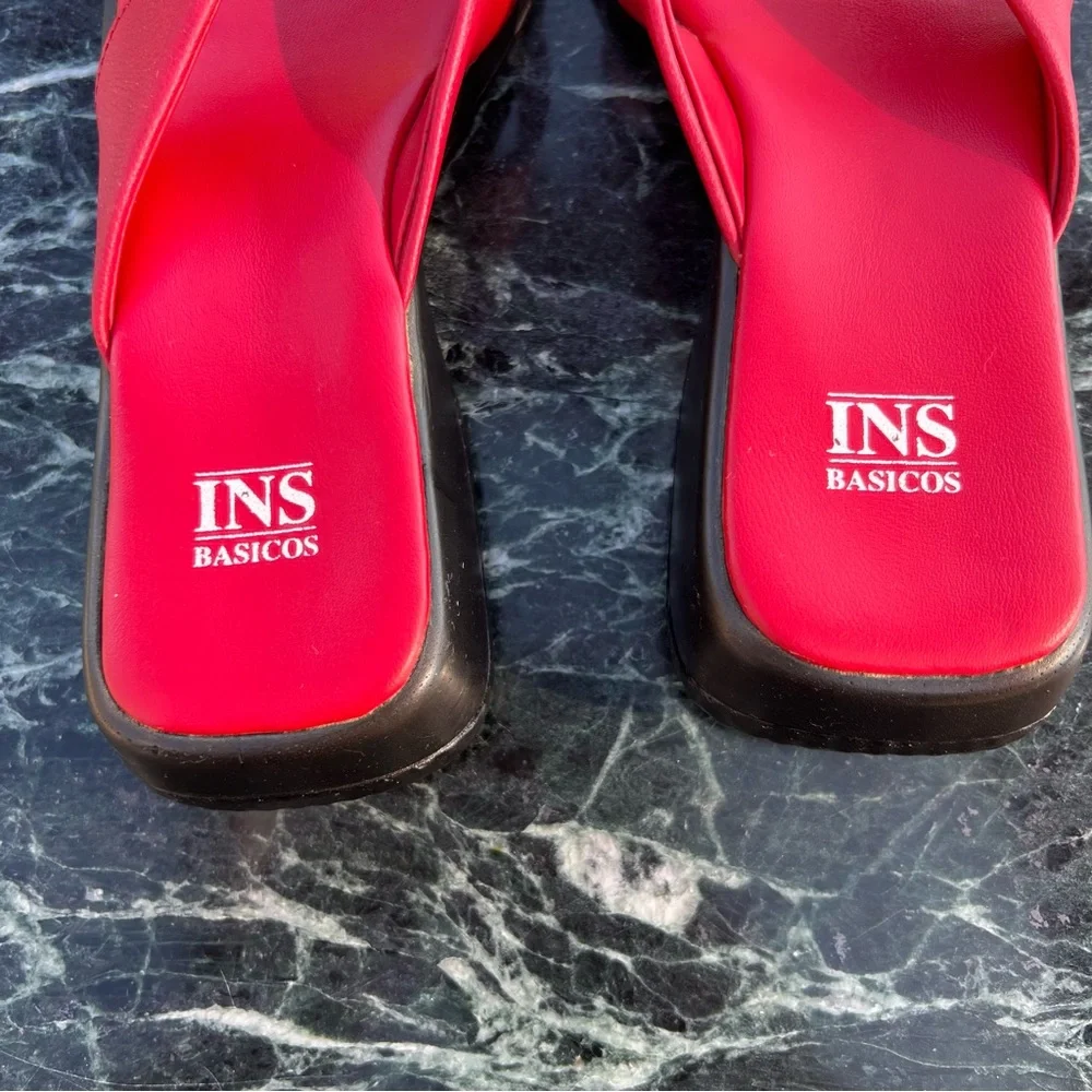 INS Red Platform Sandals